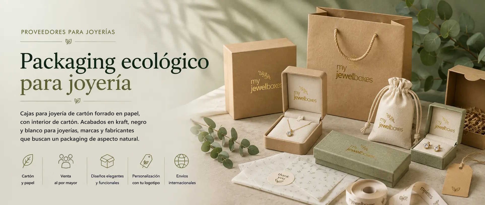 Cajas para joyería de cartón forrado en papel MyJewelBoxes